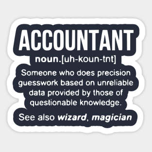 Accountant Noun T Shirt Sticker